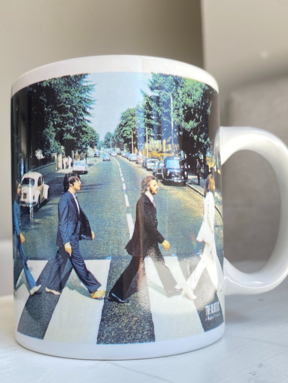 VINT the beatles mug, abbey road coffee cup, APPLE Licensed Classic Rock America